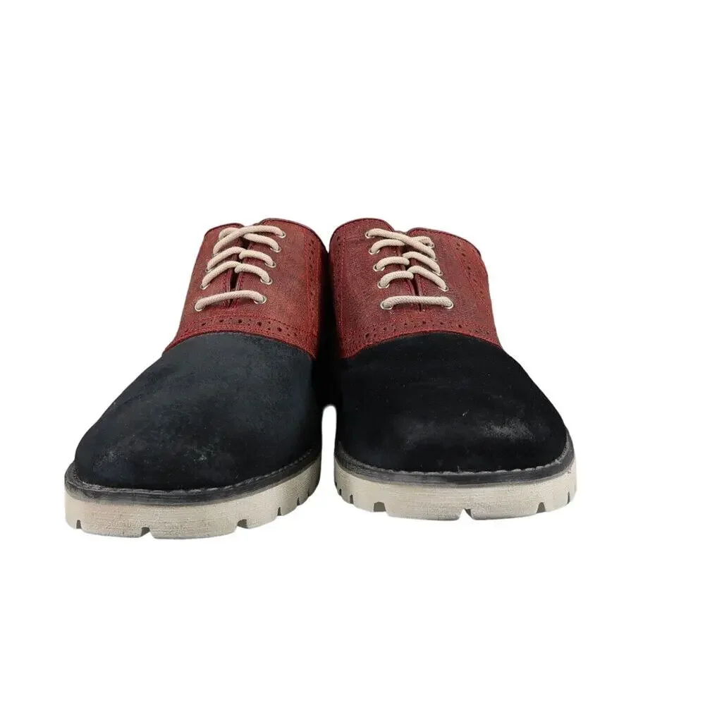 Hush Puppies Shoes Mens 12 Oxfords Saddle Leather Classic Authentic Lug Black EW